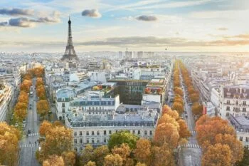 View of the Eiffel Tower from Arc de Triomphe